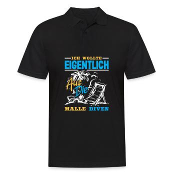 Mallorca Party Crew Vacances Majorque - Polo Homme - noir - Devant - Kai (181cm)