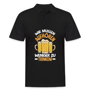 Mallorca Party Crew Vacances Majorque - Polo Homme - noir - Devant - Kai (181cm)