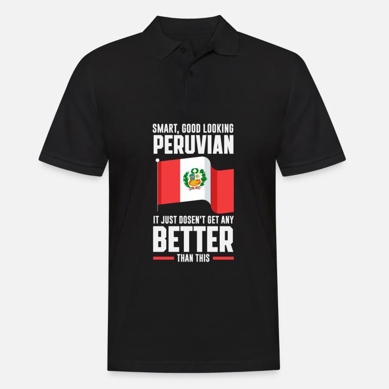 Peru Peruaner Geschenk - Männer Poloshirt - Schwarz
