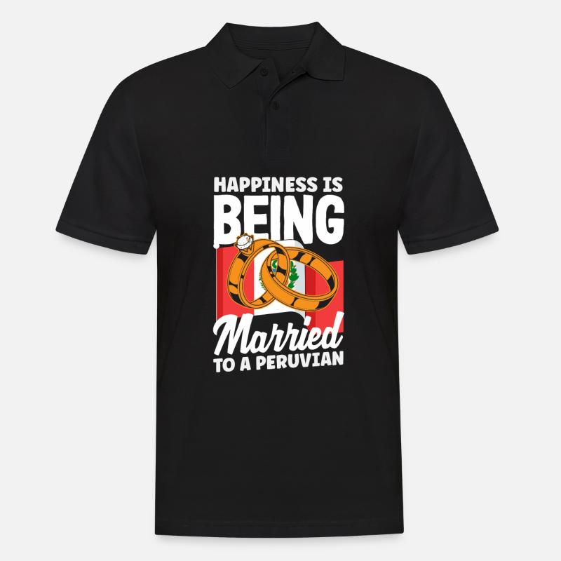 Peru Peruaner Geschenk - Männer Poloshirt - Schwarz
