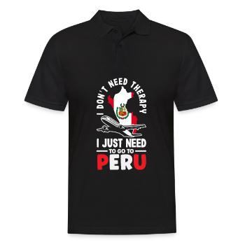 Peru Peruaner Geschenk - Männer Poloshirt - Schwarz - Vorne - Kai (181cm)