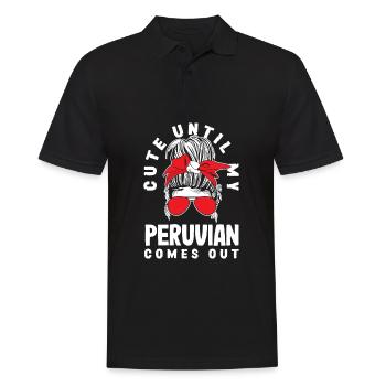 Peru Peruaner Geschenk - Männer Poloshirt - Schwarz - Vorne - Kai (181cm)