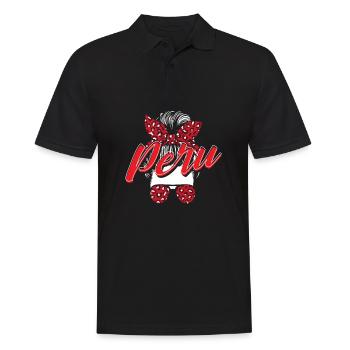 Peru Peruaner Geschenk - Männer Poloshirt - Schwarz - Vorne - Kai (181cm)