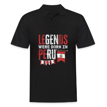 Peru Peruaner Geschenk - Männer Poloshirt - Schwarz - Vorne - Kai (181cm)