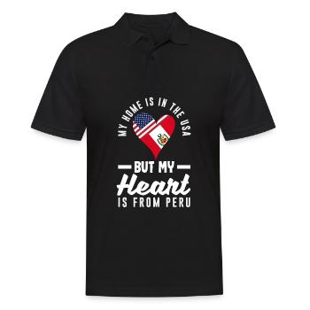 Peru Peruaner Geschenk - Männer Poloshirt - Schwarz - Vorne - Kai (181cm)