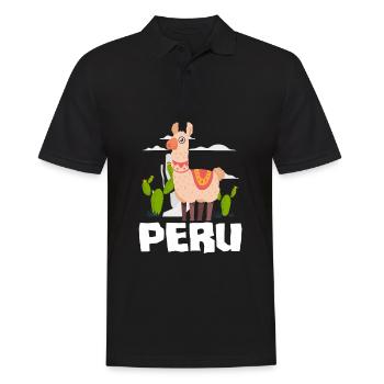 Peru Peruaner Geschenk - Männer Poloshirt - Schwarz - Vorne - Kai (181cm)