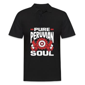 Peru Peruaner Geschenk - Männer Poloshirt - Schwarz - Vorne - Kai (181cm)