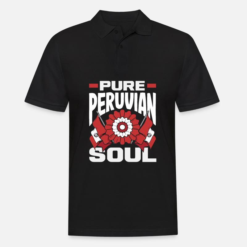 Peru Peruaner Geschenk - Männer Poloshirt - Schwarz
