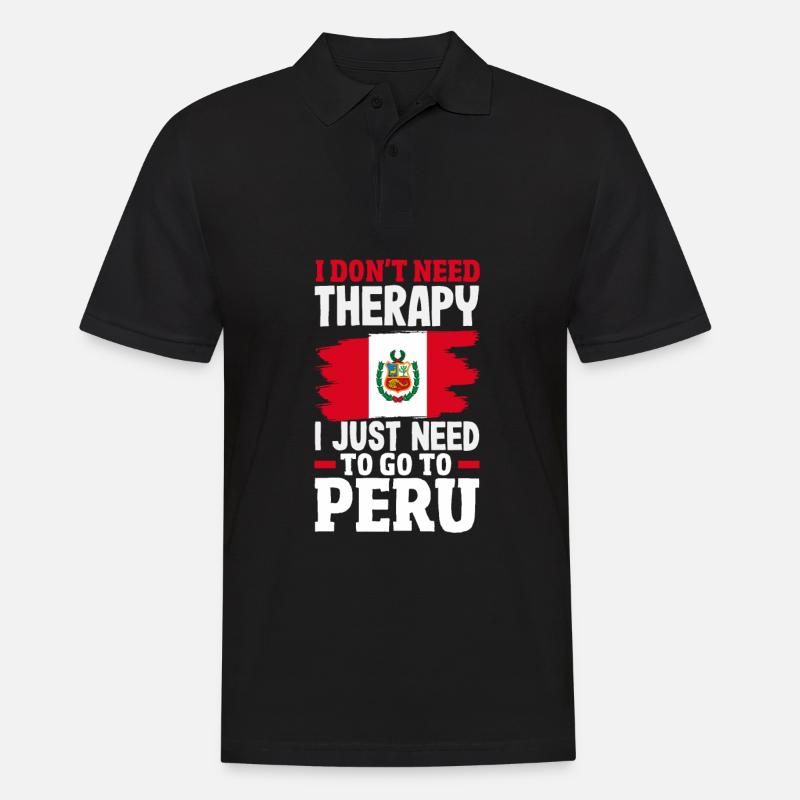 Peru Peruaner Geschenk - Männer Poloshirt - Schwarz