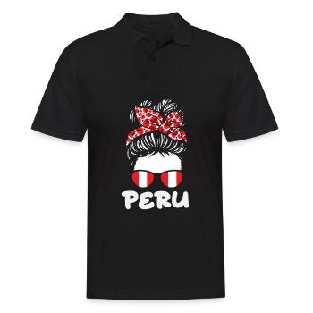 Peru Peruaner Geschenk - Männer Poloshirt - Schwarz - Vorne - Kai (181cm)