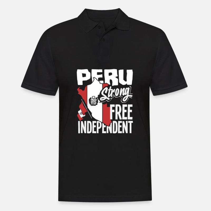 Peru Peruaner Geschenk - Männer Poloshirt - Schwarz