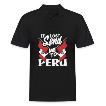 Peru Peruaner Geschenk - Männer Poloshirt - Schwarz - Vorne - Kai (181cm)