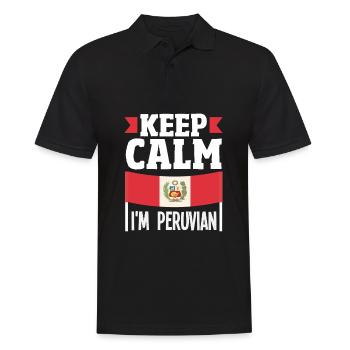 Peru Peruaner Geschenk - Männer Poloshirt - Schwarz - Vorne - Kai (181cm)