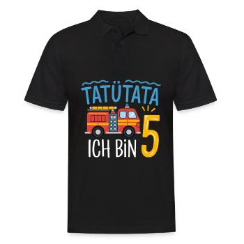 5e anniversaire de la brigade de pompiers de Tatütata - Polo Homme - noir - Devant - Kai (181cm)