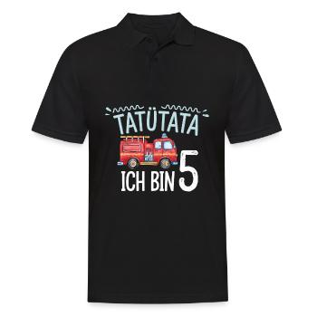 5e anniversaire de la brigade de pompiers de Tatütata - Polo Homme - noir - Devant - Kai (181cm)