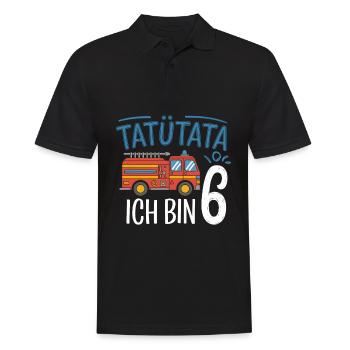 6e anniversaire de la brigade de pompiers de Tatütata - Polo Homme - noir - Devant - Kai (181cm)