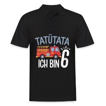 6e anniversaire de la brigade de pompiers de Tatütata - Polo Homme - noir - Devant - Kai (181cm)