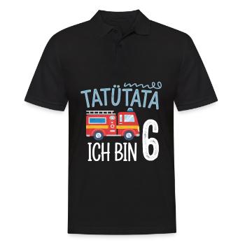 6e anniversaire de la brigade de pompiers de Tatütata - Polo Homme - noir - Devant - Kai (181cm)