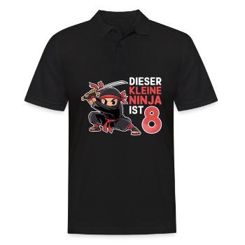 This Little Ninja Is 8 Birthday T-Shirt - Men's Polo Shirt - black - Front - Kai (181cm)