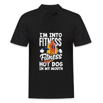 J’aime le plaisir de faire du sport avec des hot-dogs - Polo Homme - noir - Devant - Kai (181cm)