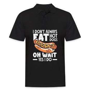 Ich Esse Nicht Immer Hot Dog Oh Warte Doch - Männer Poloshirt - Schwarz - Vorne - Kai (181cm)
