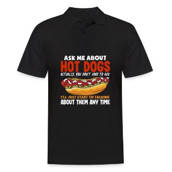 Ask me for hot dogs anytime - Men's Polo Shirt - black - Front - Kai (181cm)