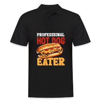 Lustiges Hot Dog Geschenk - Männer Poloshirt - Schwarz - Vorne - Kai (181cm)