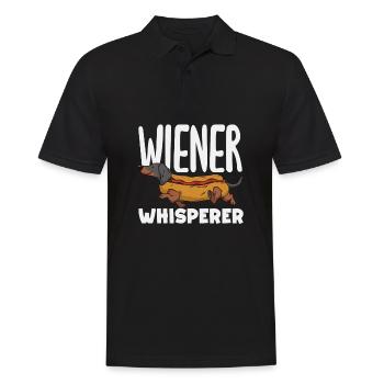Hot Dog Lover: Viennese Whisperer - Men's Polo Shirt - black - Front - Kai (181cm)