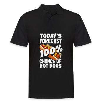 Heutige Prognose 100% Chance Auf Hot Dogs - Männer Poloshirt - Schwarz - Vorne - Kai (181cm)