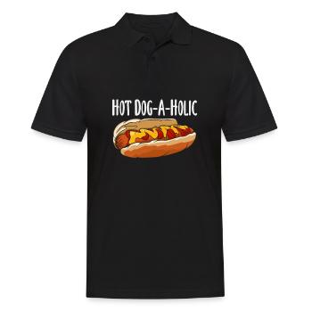 Fanatiques de hot-dogs Un pur plaisir pour tout le monde - Polo Homme - noir - Devant - Kai (181cm)