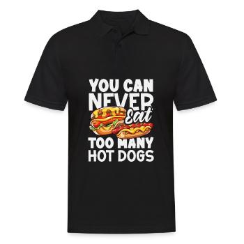 On ne mange jamais assez de hot-dogs - Polo Homme - noir - Devant - Kai (181cm)