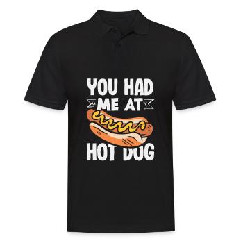 You had me at Hot Dog - Men's Polo Shirt - black - Front - Kai (181cm)