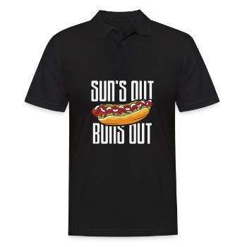 Sun Shine Hot Dog Fun - Men's Polo Shirt - black - Front - Kai (181cm)
