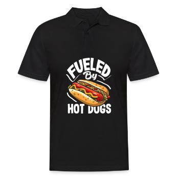 Powered by Hot Dogs Enjoyment - Men's Polo Shirt - black - Front - Kai (181cm)