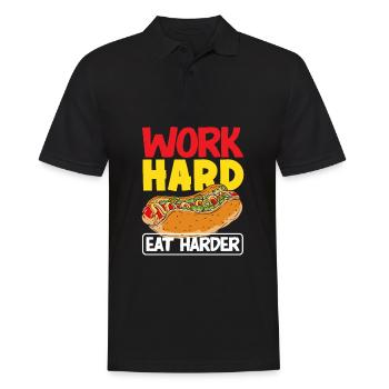 Travaillez dur Hot Dog Profitez de plus - Polo Homme - noir - Devant - Kai (181cm)