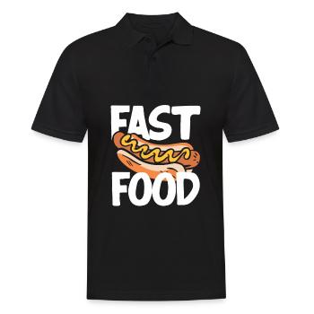 Conception d’amateur de restauration rapide hot-dog - Polo Homme - noir - Devant - Kai (181cm)