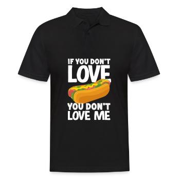 Hot Dog If You Don't Love Me - Men's Polo Shirt - black - Front - Kai (181cm)