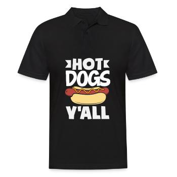Hot Dogs Y'All Fun For You - Men's Polo Shirt - black - Front - Kai (181cm)