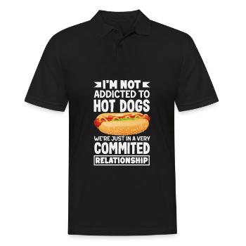 L’amour des hot-dogs pour les fans : pas accro - Polo Homme - noir - Devant - Kai (181cm)