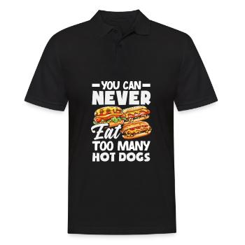 Never eat too many hot dogs - Men's Polo Shirt - black - Front - Kai (181cm)