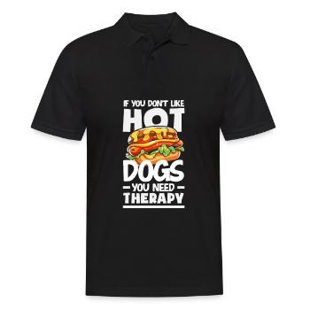 If You Don't Like Hot Dogs Therapy - Men's Polo Shirt - black - Front - Kai (181cm)