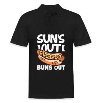 Sun Shines Hot Dog Fun - Men's Polo Shirt - black - Front - Kai (181cm)