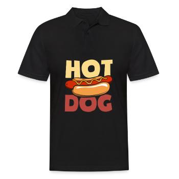 Delicious hot dogs for real connoisseurs - Men's Polo Shirt - black - Front - Kai (181cm)