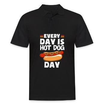 Chaque jour est un plaisir de journée de hot-dog - Polo Homme - noir - Devant - Kai (181cm)