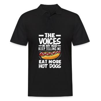 Les voix disent de manger plus de hot-dogs - Polo Homme - noir - Devant - Kai (181cm)