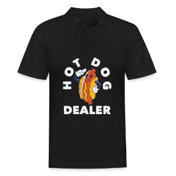 Hot Dog Händler Witziges Motiv - Männer Poloshirt - Schwarz - Vorne - Kai (181cm)