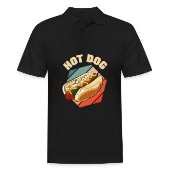Leckeres Hot Dog Erlebnis für - Männer Poloshirt - Schwarz - Vorne - Kai (181cm)