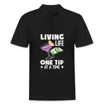 Lustiger Barkeeper Spruch Barkeeper Geschenk - Männer Poloshirt - Schwarz - Vorne - Kai (181cm)