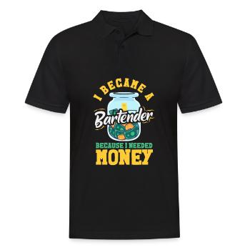 Funny Bartender Saying Bartender Gift - Men's Polo Shirt - black - Front - Kai (181cm)