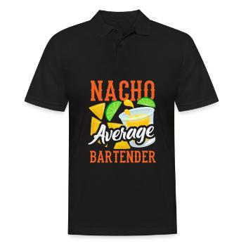 Lustiger Barkeeper Spruch Barkeeper Geschenk - Männer Poloshirt - Schwarz - Vorne - Kai (181cm)